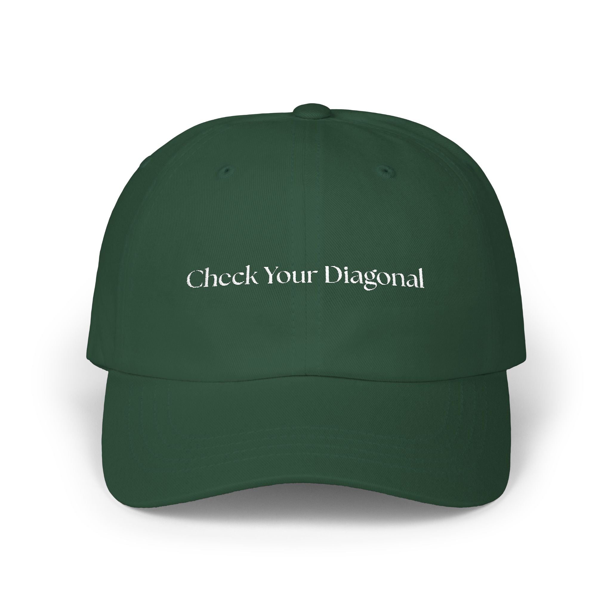 Check Your Diagonal Classic Cap