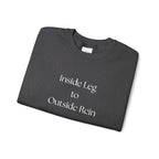 Inside Leg to Outside Rein – Classic Equestrian Crewneck Sweatshirt | Hunter/Jumper & Dressage Trainer Gift