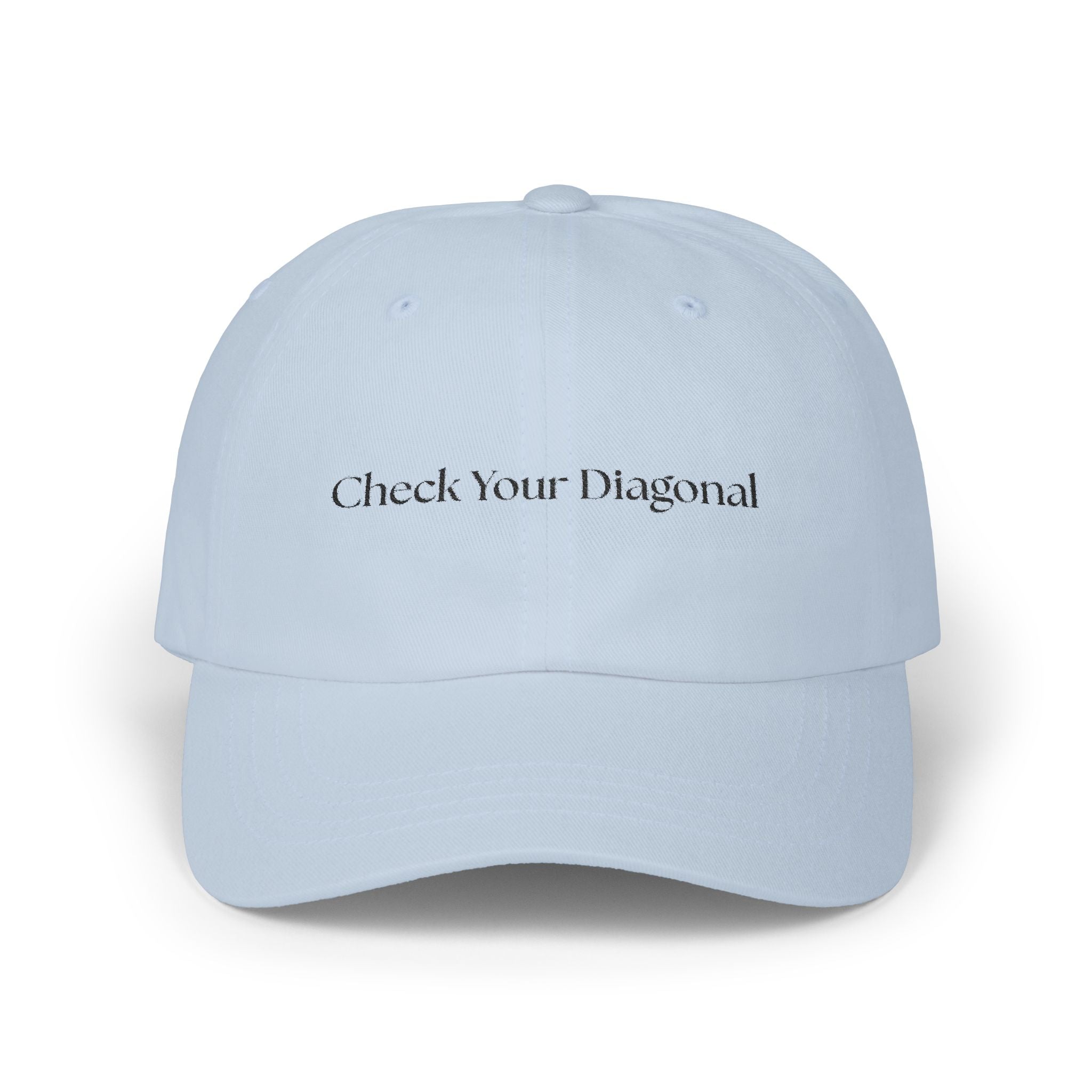 Check Your Diagonal Classic Cap