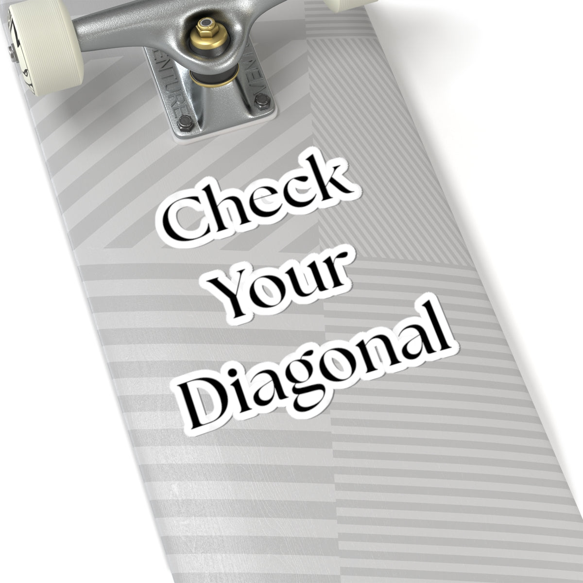 Check Your Diagonal – Kiss‑Cut Vinyl Sticker | Funny Equestrian Gift for Riders & Trainers