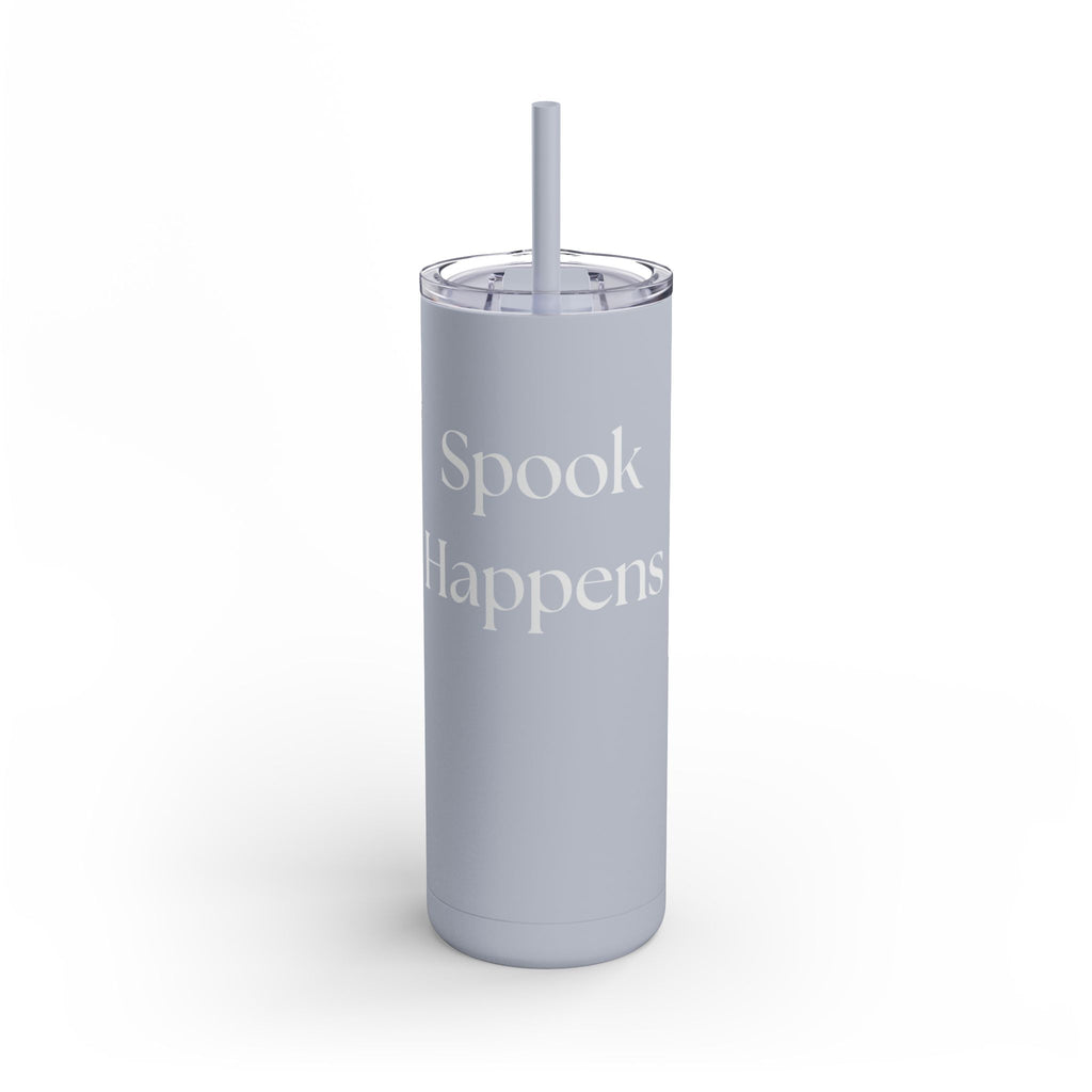 Spook Happens – 20oz Skinny Matte Tumbler with Straw | Funny Equestrian Gift for Hunters, Jumpers & Dressage Riders